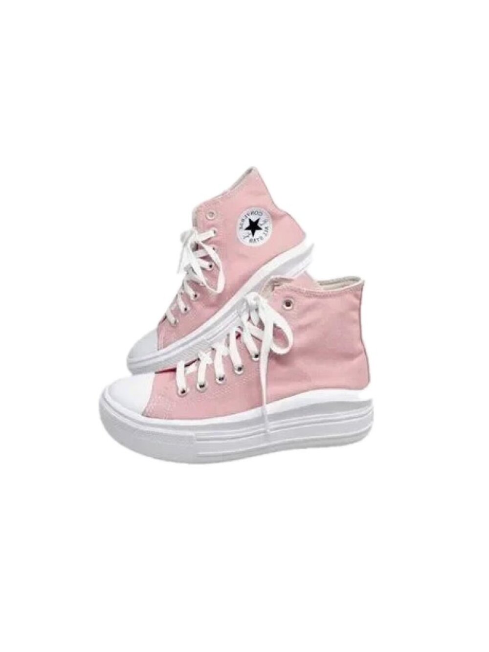 Converse All Star Move Hi Top Sneakers Unisex Women Sz 8 Pink Canvas Shoes NEW